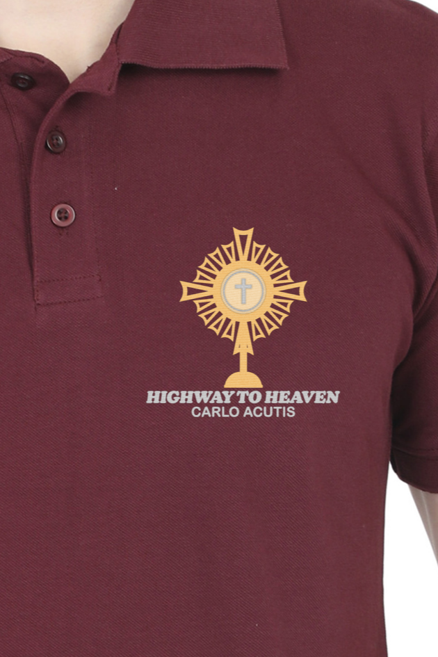 Highway to Heaven - Carlo Acutis  - Embroidered Polo Shirt