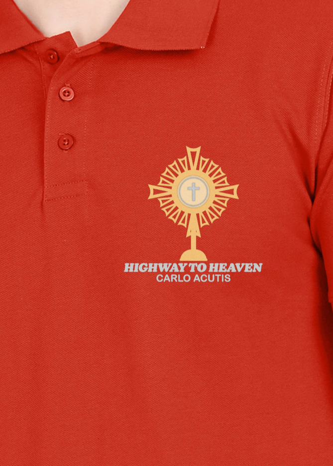 Highway to Heaven - Carlo Acutis  - Embroidered Polo Shirt