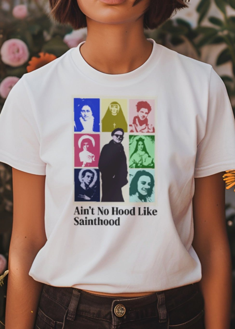 Ain't no hood like sainthood - October Saint's | Classic Women's Tee (Lighter Colours)